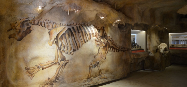 La Sala 2 del recinto se dedica a la prehistoria, cuyos escenarios en la península de Yucatán son principalmente cuevas inundadas y seminundadas. Foto CINAH Campeche